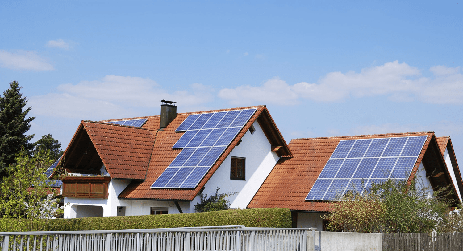 Solar panels installed on a home's roof