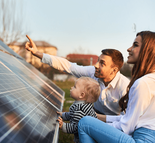 Family enjoying the comfort of an energy-efficient home