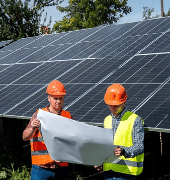 Solar installer at work